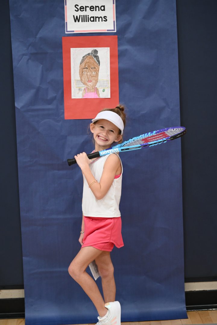 Students portray famous Americans in a Wax Museum program at JA.